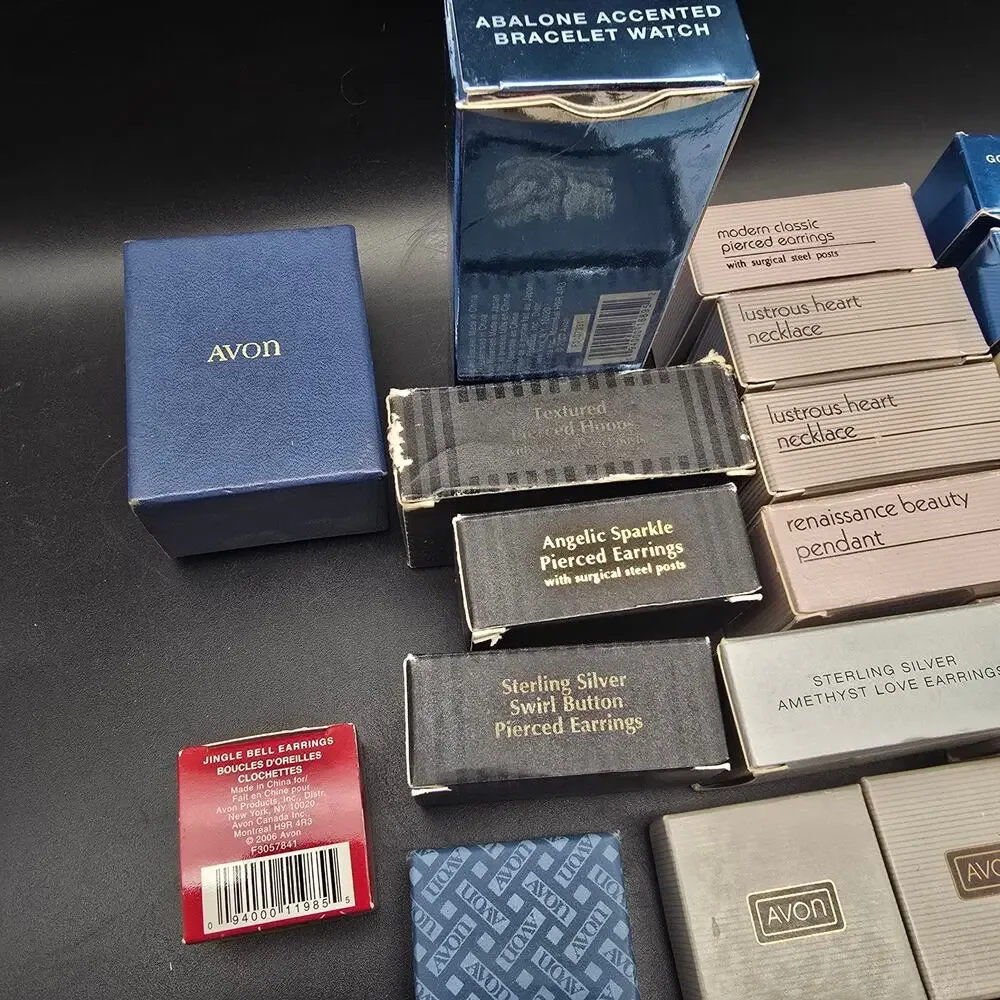 Vintage AVON Lot of 25 EMPTY BOXES (NO JEWELRY) Clip Earrings Packaging
